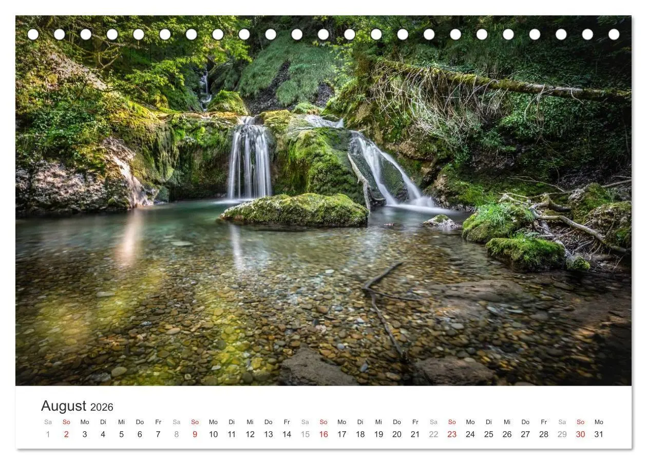 Bild: 9783457975015 | Wasserfälle Europas (Tischkalender 2026 DIN A5 quer), CALVENDO...