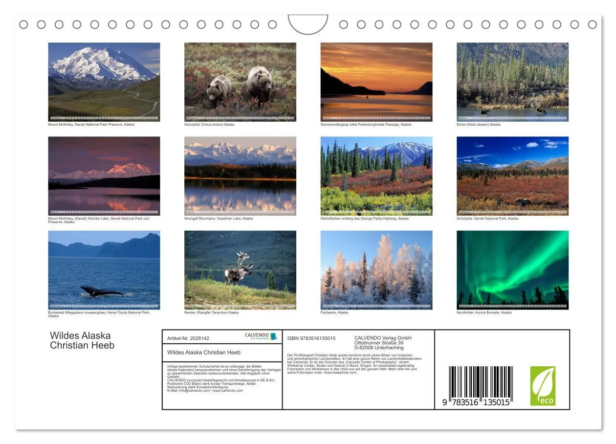 Bild: 9783516135015 | Wildes Alaska Christian Heeb (Wandkalender 2026 DIN A4 quer),...