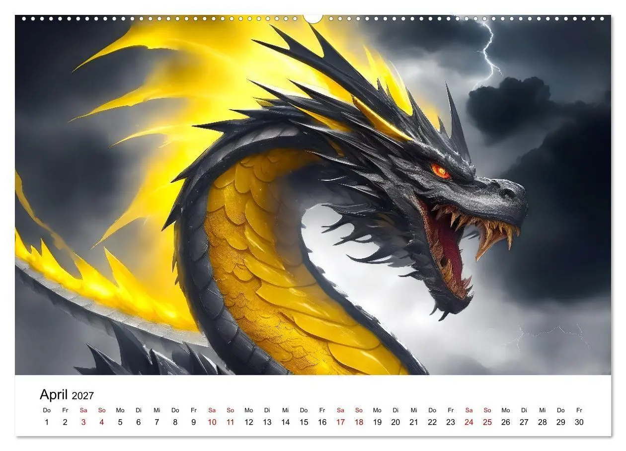 Bild: 9783569155015 | Drachen - Furchterregende und imposante Fabelwesen (Wandkalender...