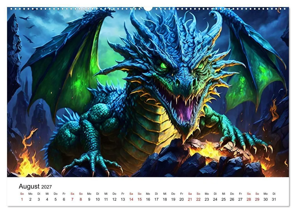 Bild: 9783569155015 | Drachen - Furchterregende und imposante Fabelwesen (Wandkalender...
