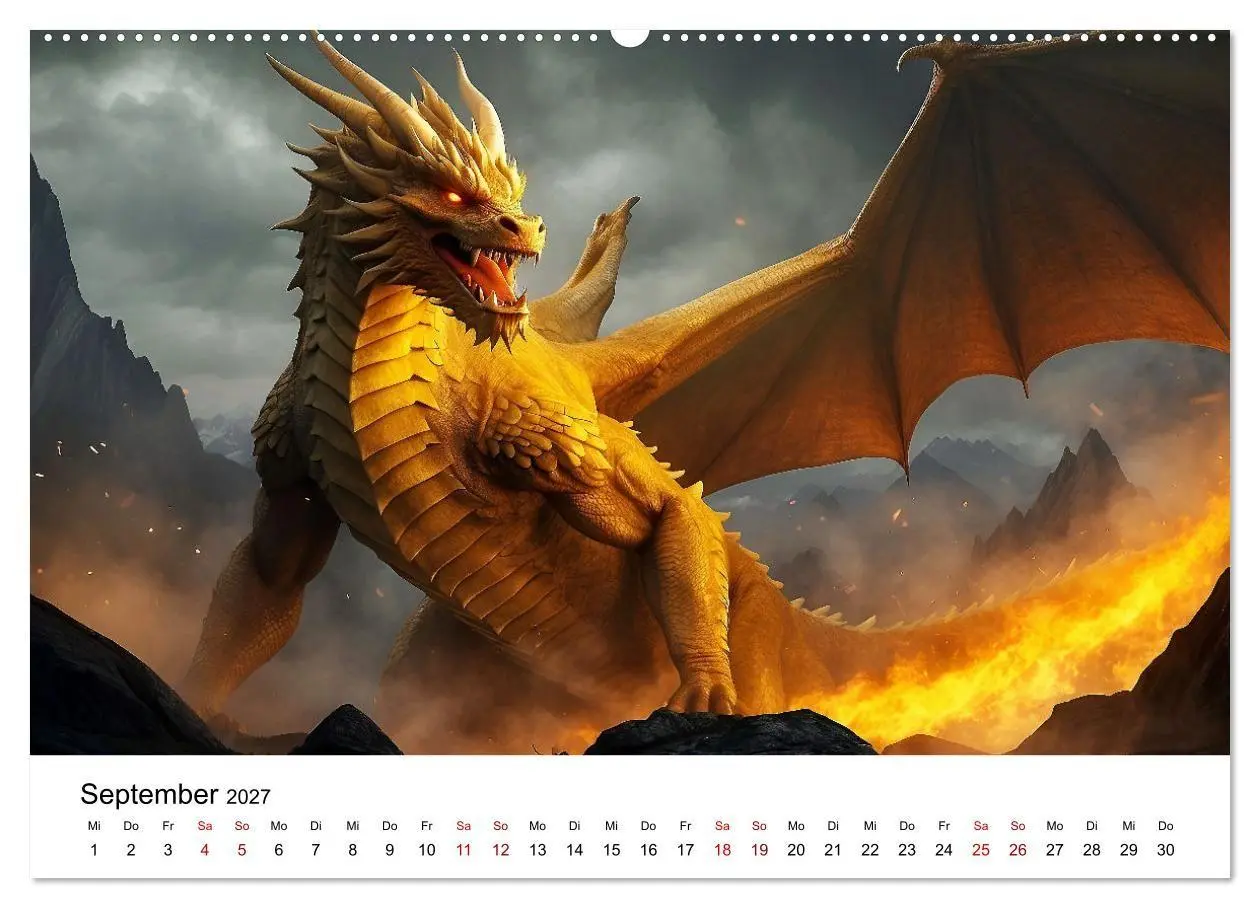 Bild: 9783569155015 | Drachen - Furchterregende und imposante Fabelwesen (Wandkalender...