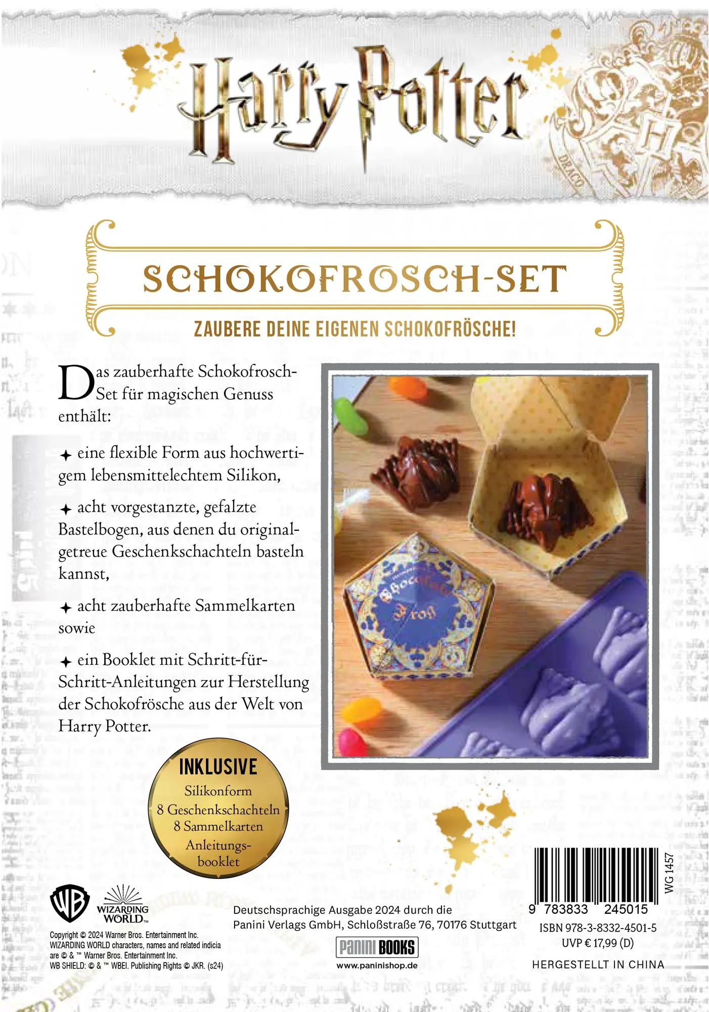 Rückseite: 9783833245015 | Harry Potter: Schokofrosch-Set | Panini | Taschenbuch | 12 S. | 2024
