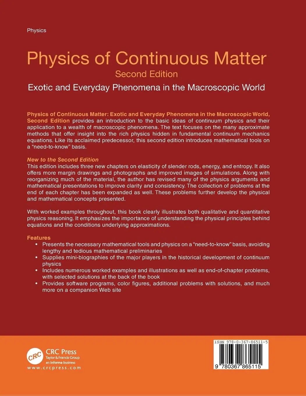 Rückseite: 9780367865115 | Physics of Continuous Matter | B. Lautrup | Taschenbuch | Englisch