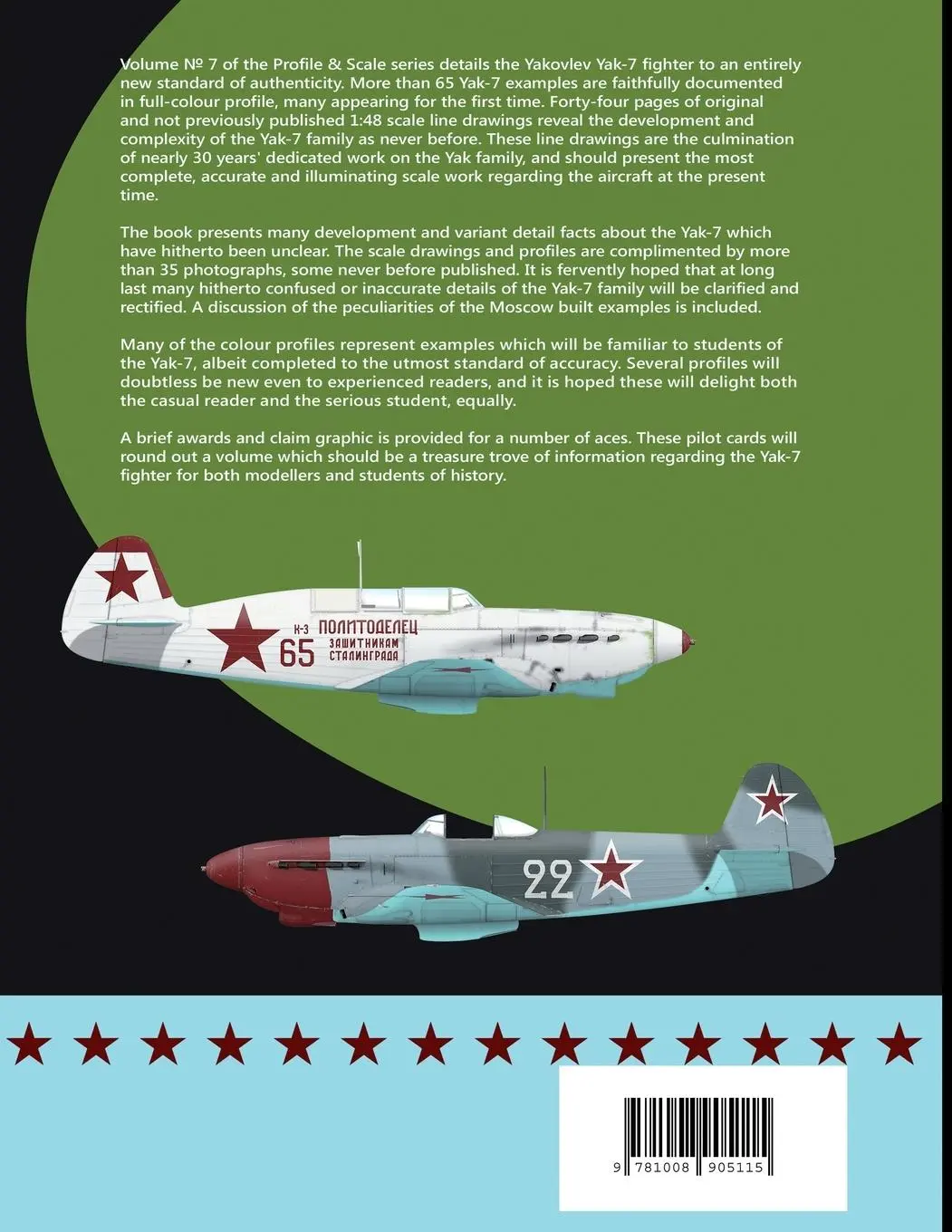 Rückseite: 9781008905115 | The Yakovlev Yak-7 In Profile &amp; Scale | Erik Pilawskii | Taschenbuch