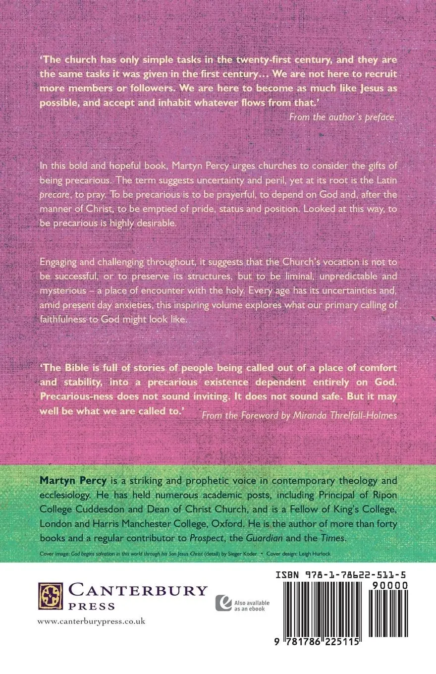 Rückseite: 9781786225115 | The Precarious Church | Redeeming the Body of Christ | Martyn Percy
