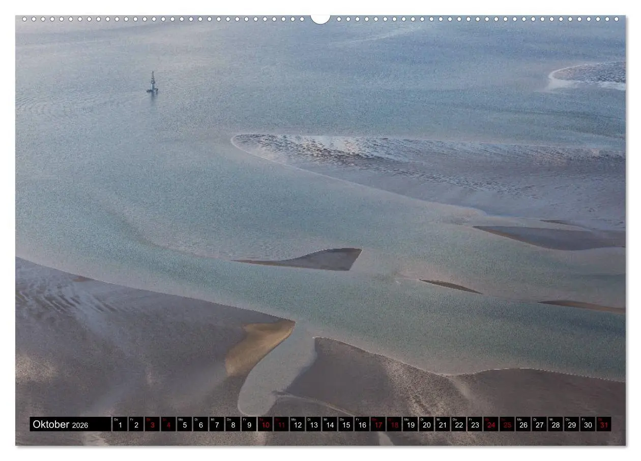 Bild: 9783457895115 | Das Wattenmeer von oben (Wandkalender 2026 DIN A2 quer), CALVENDO...