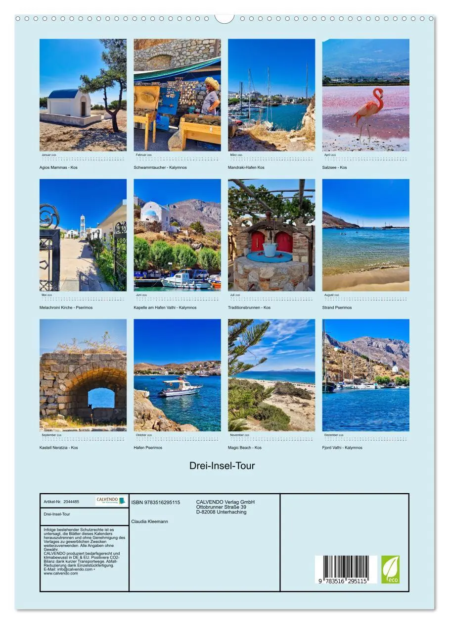 Bild: 9783516295115 | Drei-Insel-Tour (hochwertiger Premium Wandkalender 2026 DIN A2...