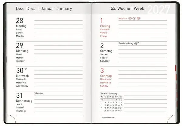 Bild: 9783819305115 | Mini-Timer PVC schwarz 2027 | Korsch Verlag | Buch | 168 S. | Deutsch