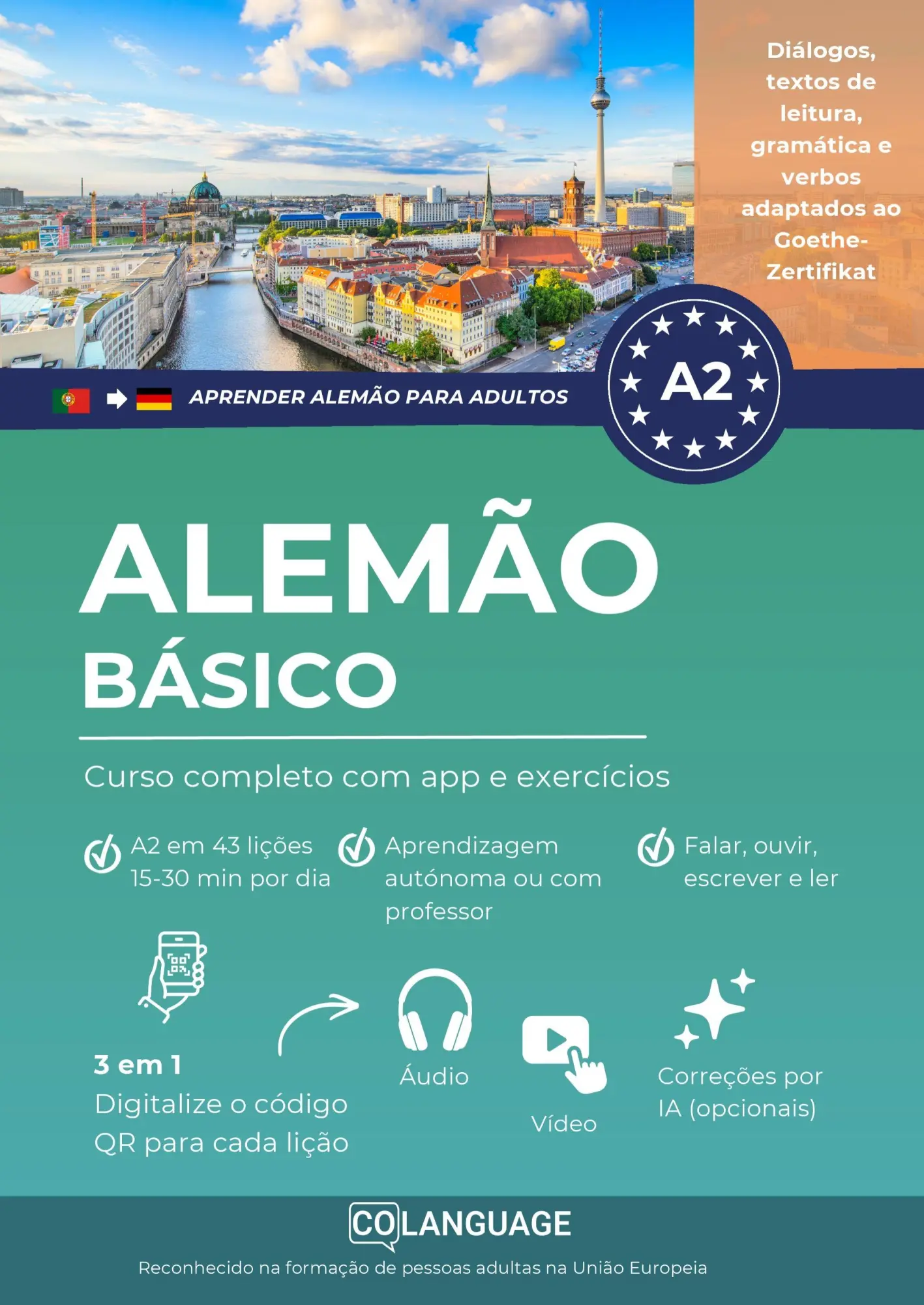 Cover: 9791388475115 | Aprender alemão A2 básico. Curso completo com app e exercícios | Buch