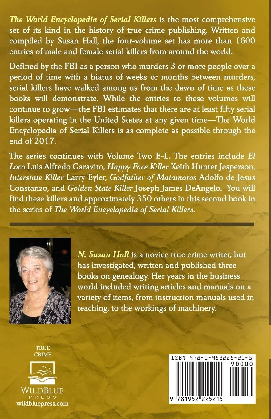 Rückseite: 9781952225215 | The World Encyclopedia Of Serial Killers | Volume Two E-L | Susan Hall