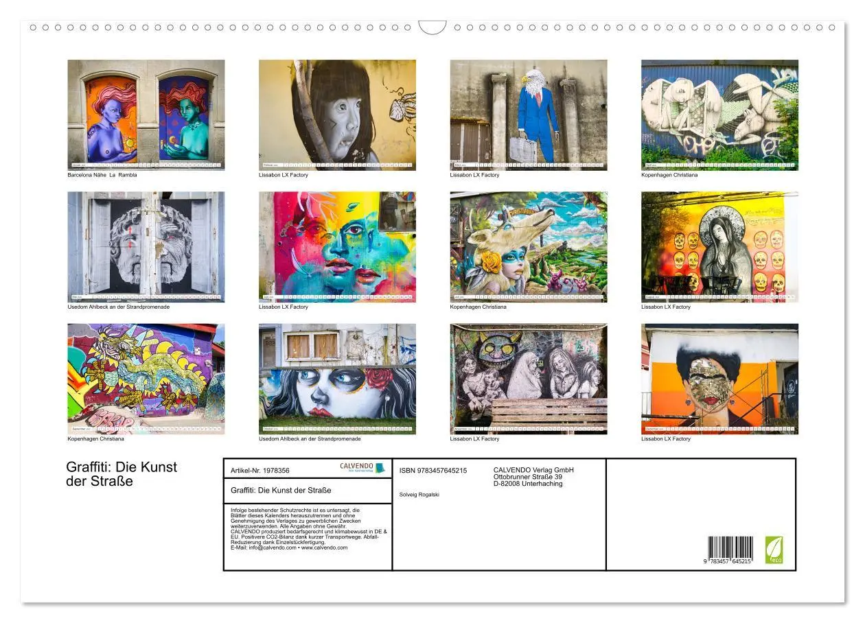 Bild: 9783457645215 | Graffiti: Die Kunst der Straße (Wandkalender 2026 DIN A2 quer),...