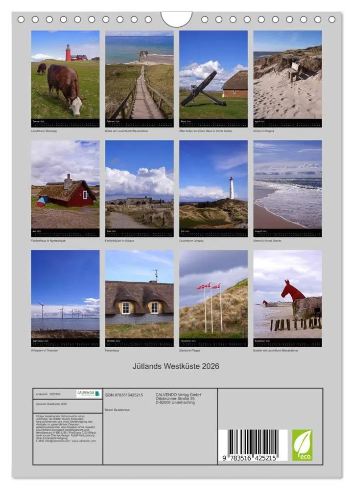 Bild: 9783516425215 | Jütlands Westküste 2026 (Wandkalender 2026 DIN A4 hoch), CALVENDO...