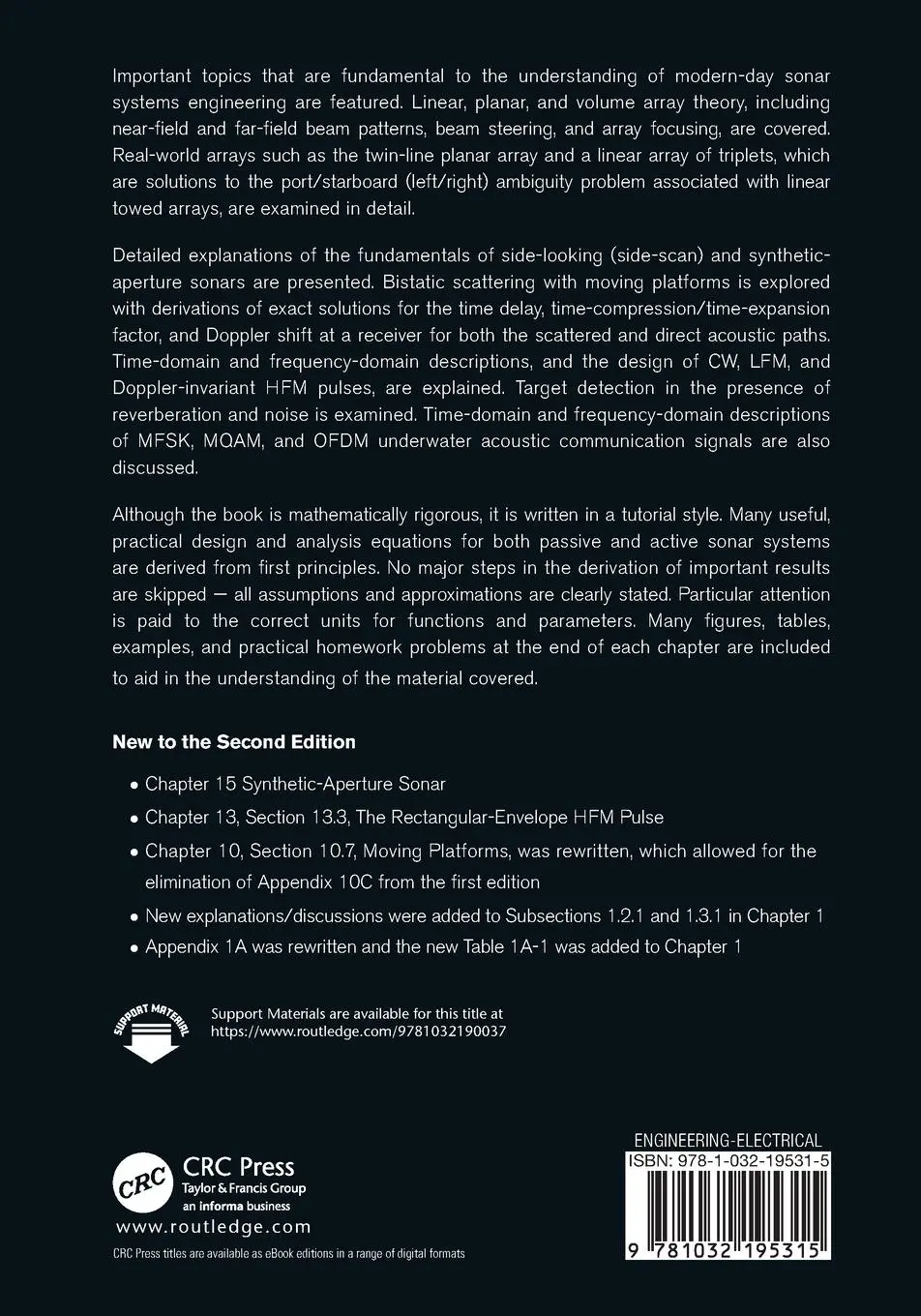 Rückseite: 9781032195315 | An Introduction to Sonar Systems Engineering | Lawrence J. Ziomek