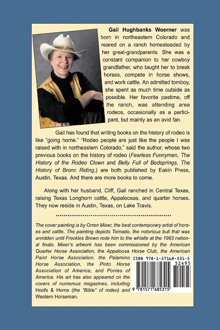 Rückseite: 9781571685315 | Cowboy Up! | The History of Bull Riding | Gail Hughbanks Woerner