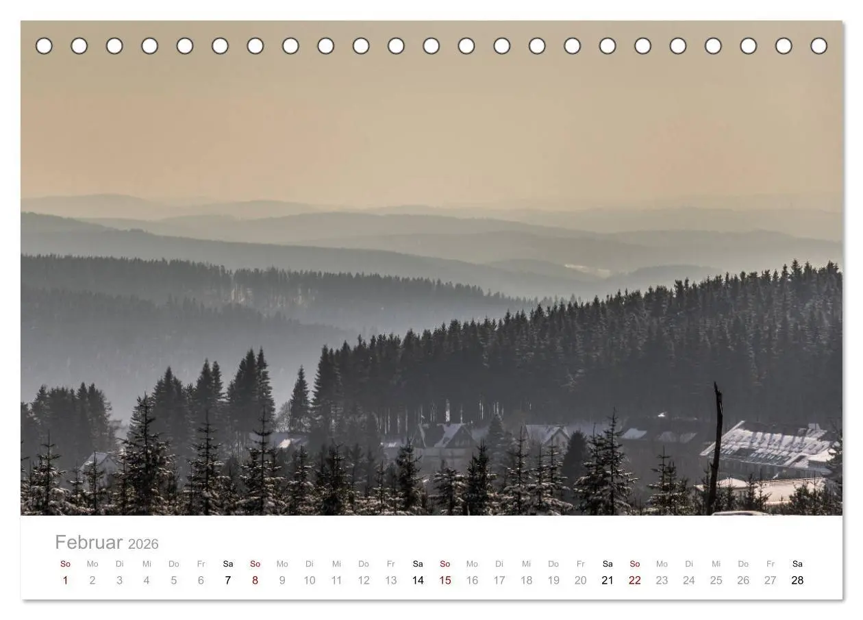 Bild: 9783457875315 | Sauerländer Berge (Tischkalender 2026 DIN A5 quer), CALVENDO...