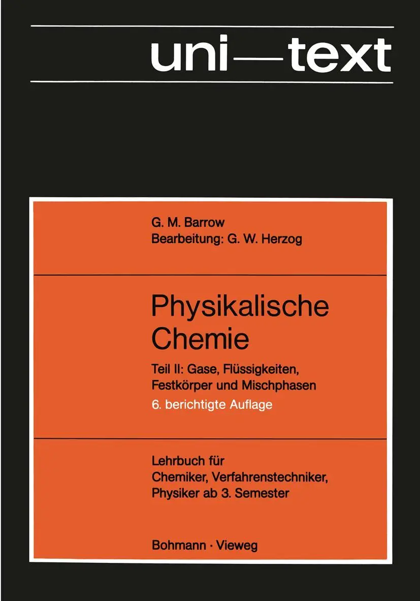 Cover: 9783528535315 | Physikalische Chemie | Gordon M. Barrow | Taschenbuch | xi | Deutsch