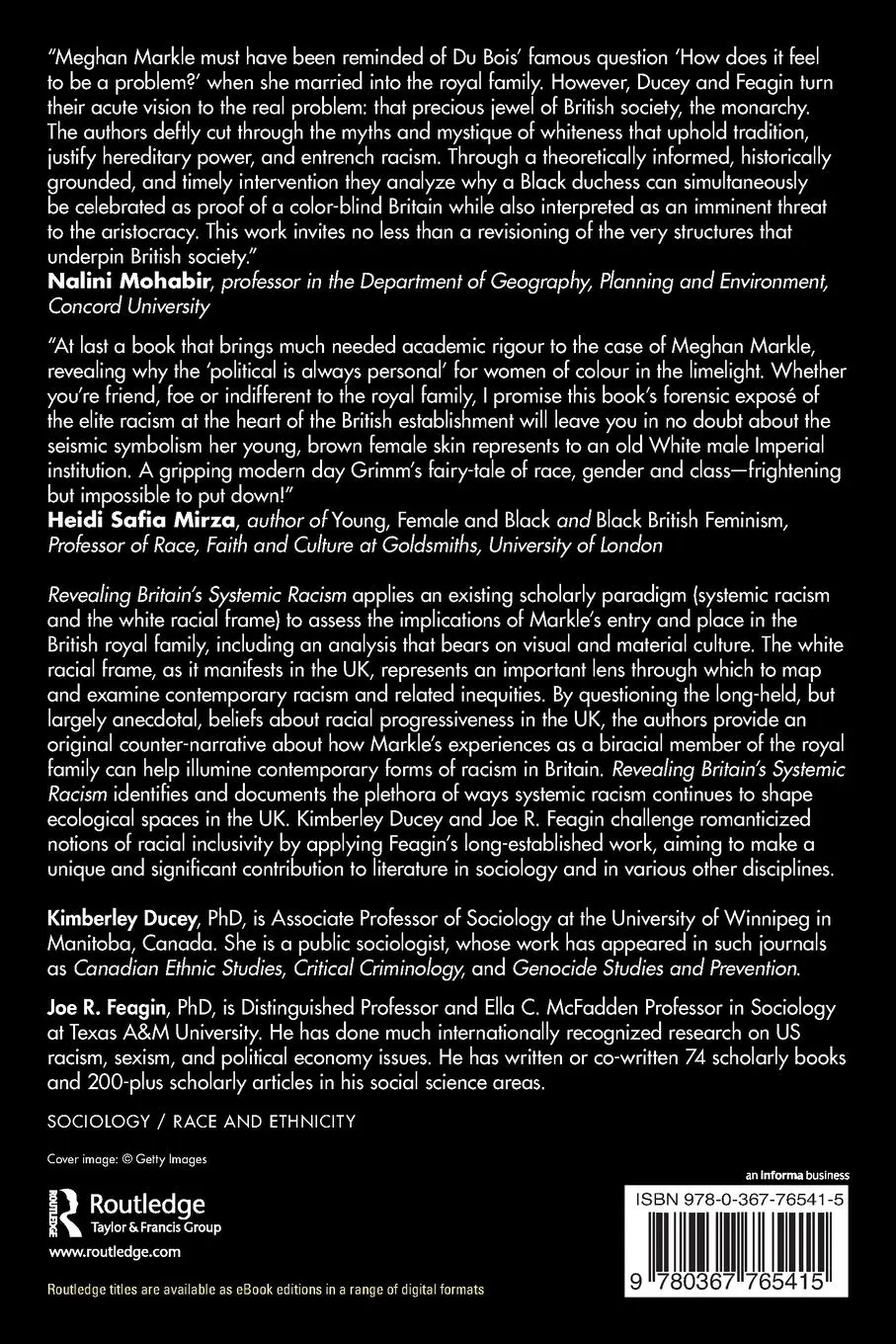 Rückseite: 9780367765415 | Revealing Britain's Systemic Racism | Joe Feagin (u. a.) | Taschenbuch