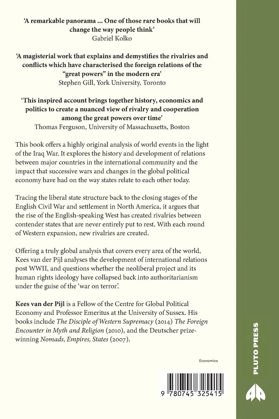 Rückseite: 9780745325415 | Global Rivalries From the Cold War to Iraq | Kees Van Der Pijl | Buch