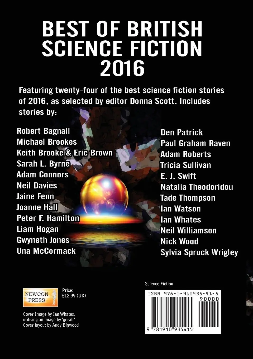 Rückseite: 9781910935415 | Best of British Science Fiction 2016 | Peter F. Hamilton (u. a.)