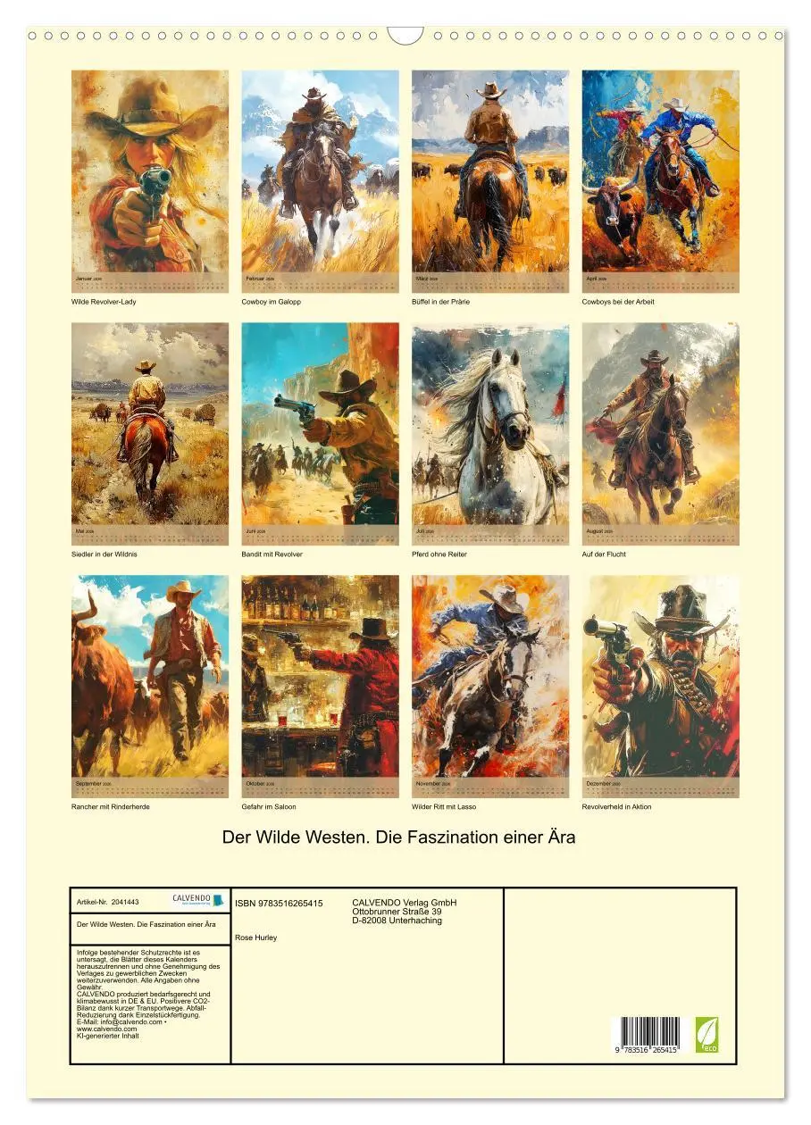 Bild: 9783516265415 | Der Wilde Westen. Die Faszination einer Ära (Wandkalender 2026 DIN...
