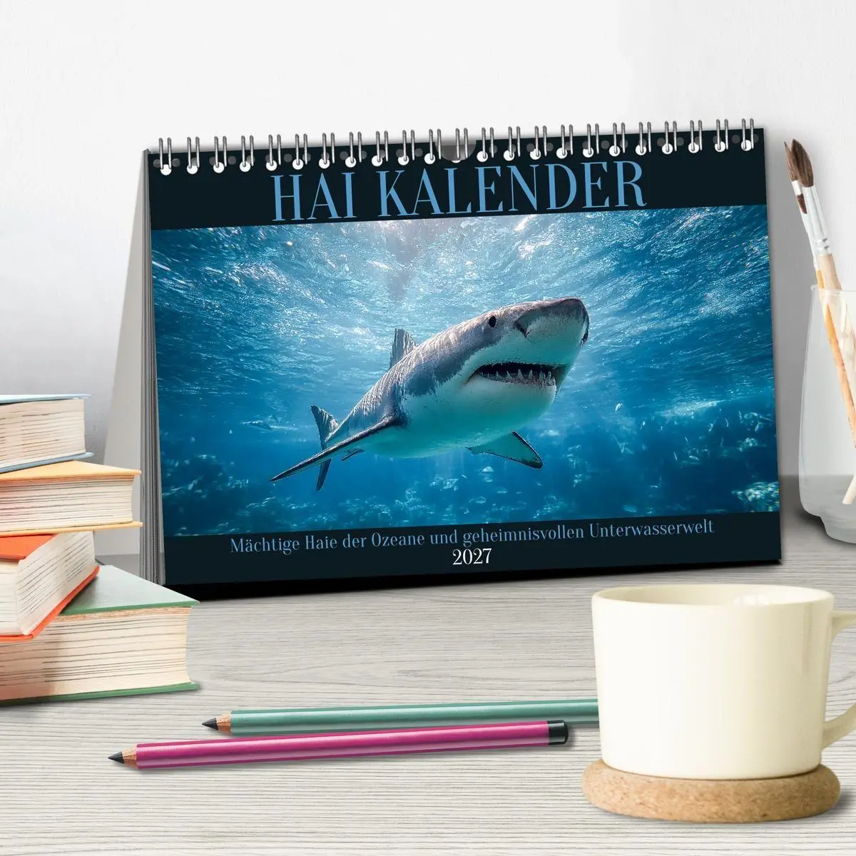 Bild: 9783516885415 | Hai Kalender - Mächtige Haie der Ozeane und geheimnisvollen...