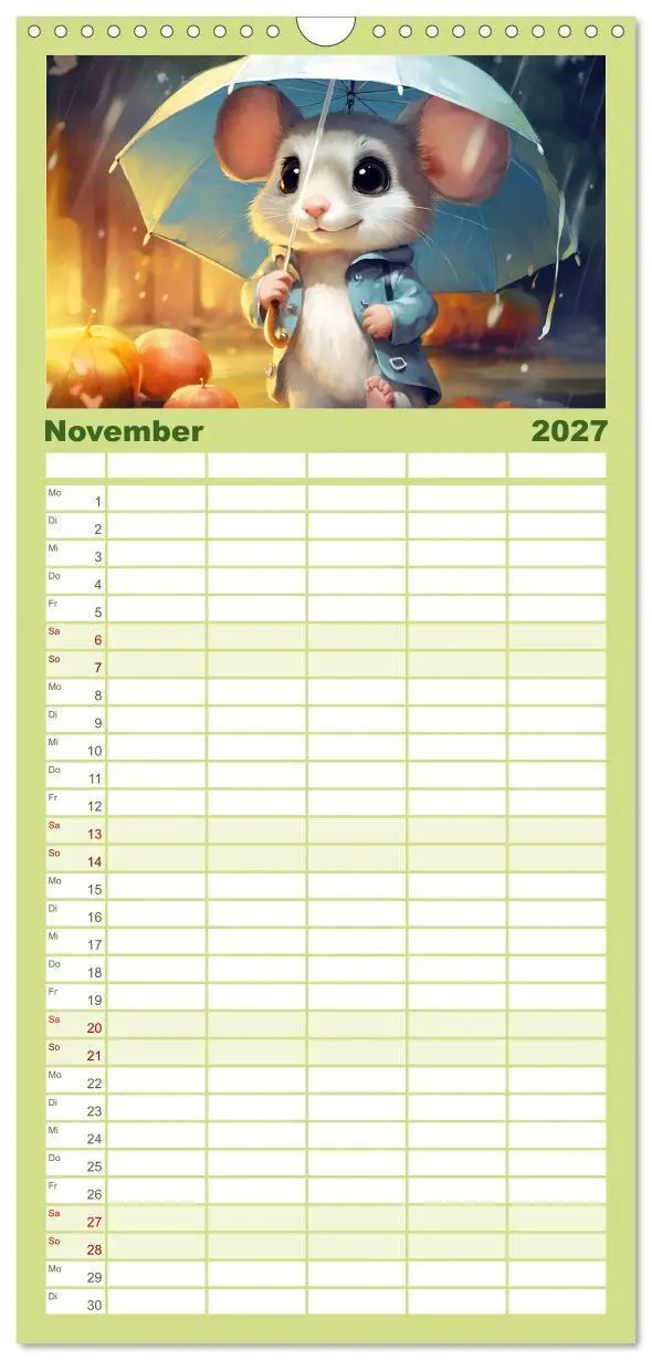 Bild: 9783594315415 | Familienplaner 2027 - Mausiges Spektakel. Zauberhafter Maus-Alltag...