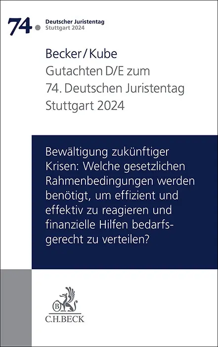 Cover: 9783406815515 | Verhandlungen des 74. Deutschen Juristentages Stuttgart 2024 Bd. I:...
