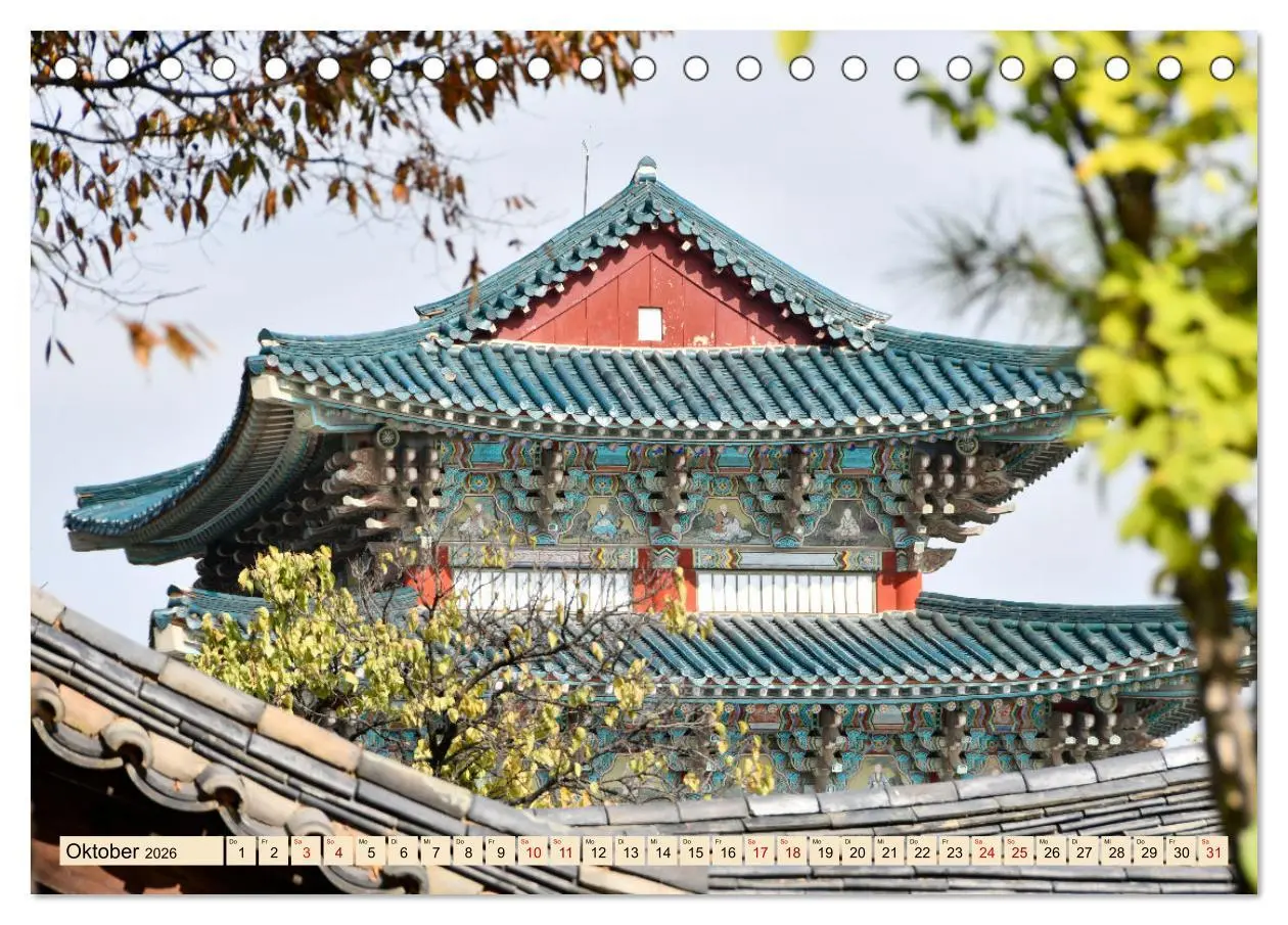 Bild: 9783457305515 | Südkoreas Herbstfärbung (Tischkalender 2026 DIN A5 quer), CALVENDO...