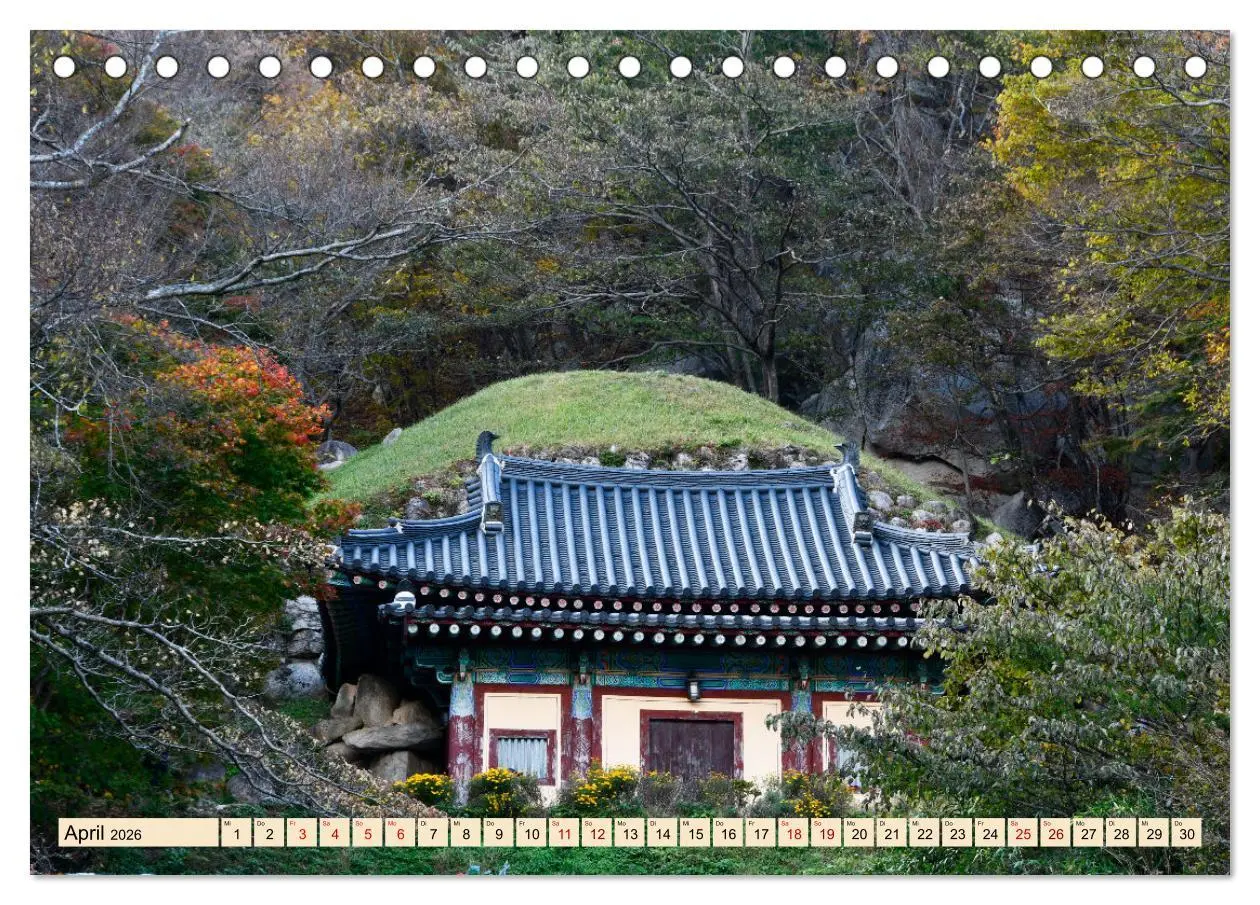 Bild: 9783457305515 | Südkoreas Herbstfärbung (Tischkalender 2026 DIN A5 quer), CALVENDO...
