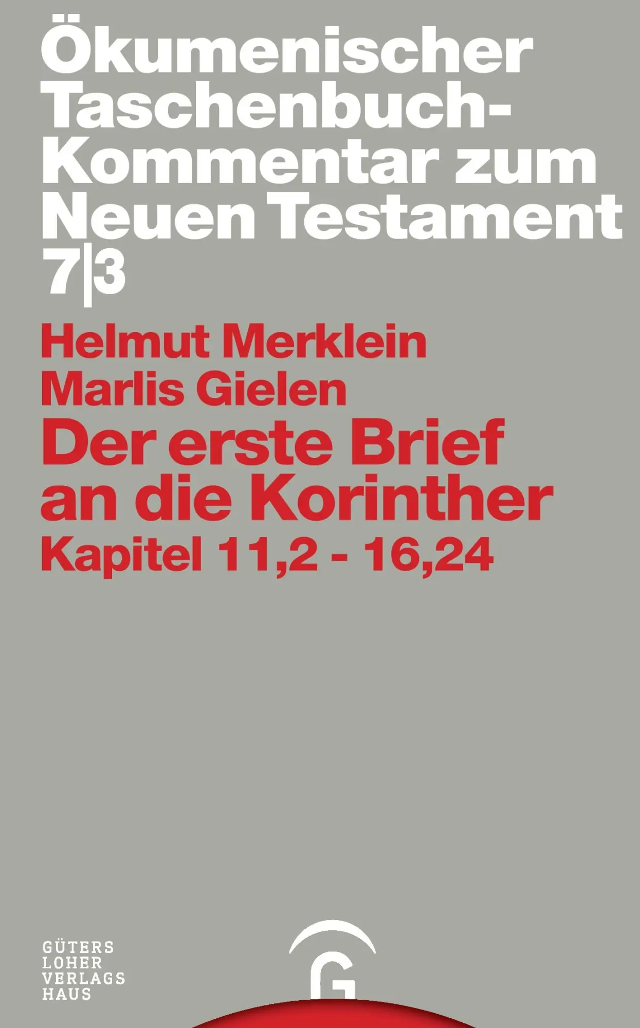 Cover: 9783579005515 | Der erste Brief an die Korinther | Kapitel 11,2-16,24 | Taschenbuch