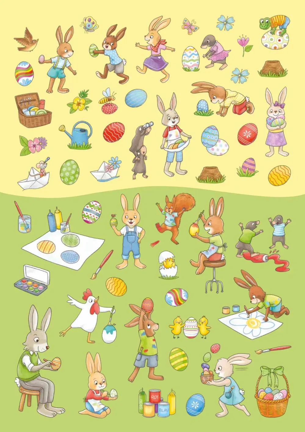 Bild: 9783780665515 | Mein Stickeralbum Ostern | Über 500 Sticker | Klara Kamlah | Broschüre