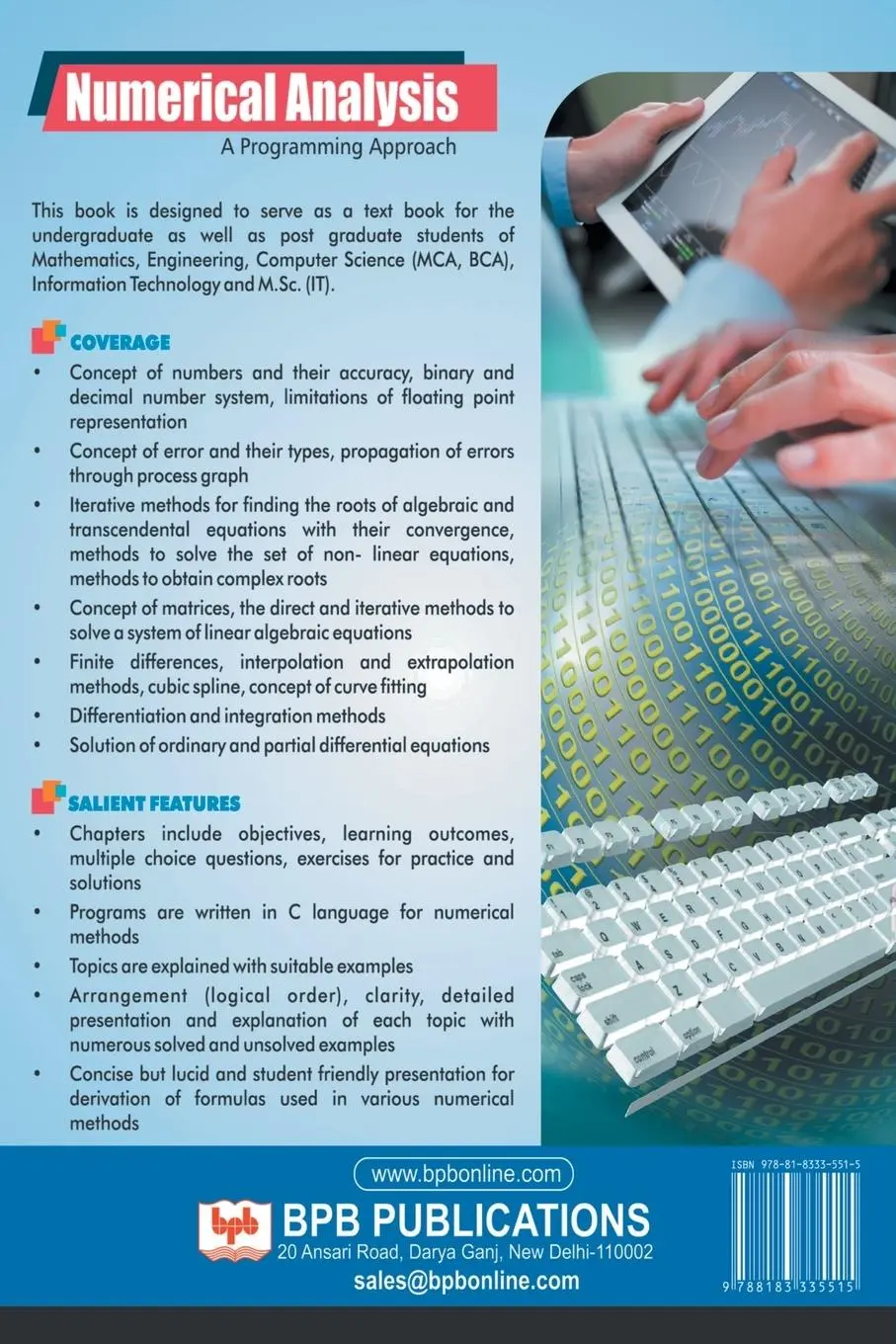 Rückseite: 9788183335515 | NUMERICAL ANALYSIS | A PROGRAMMING APPROACH | Vachharajani (u. a.)