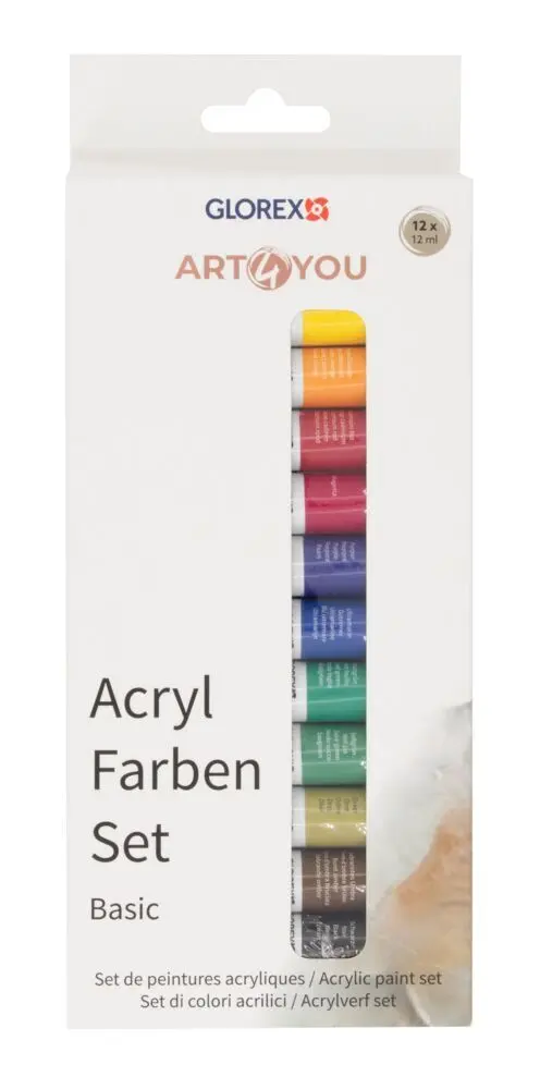 Acrylfarben-Set Basic 12 Stück, je 12ml