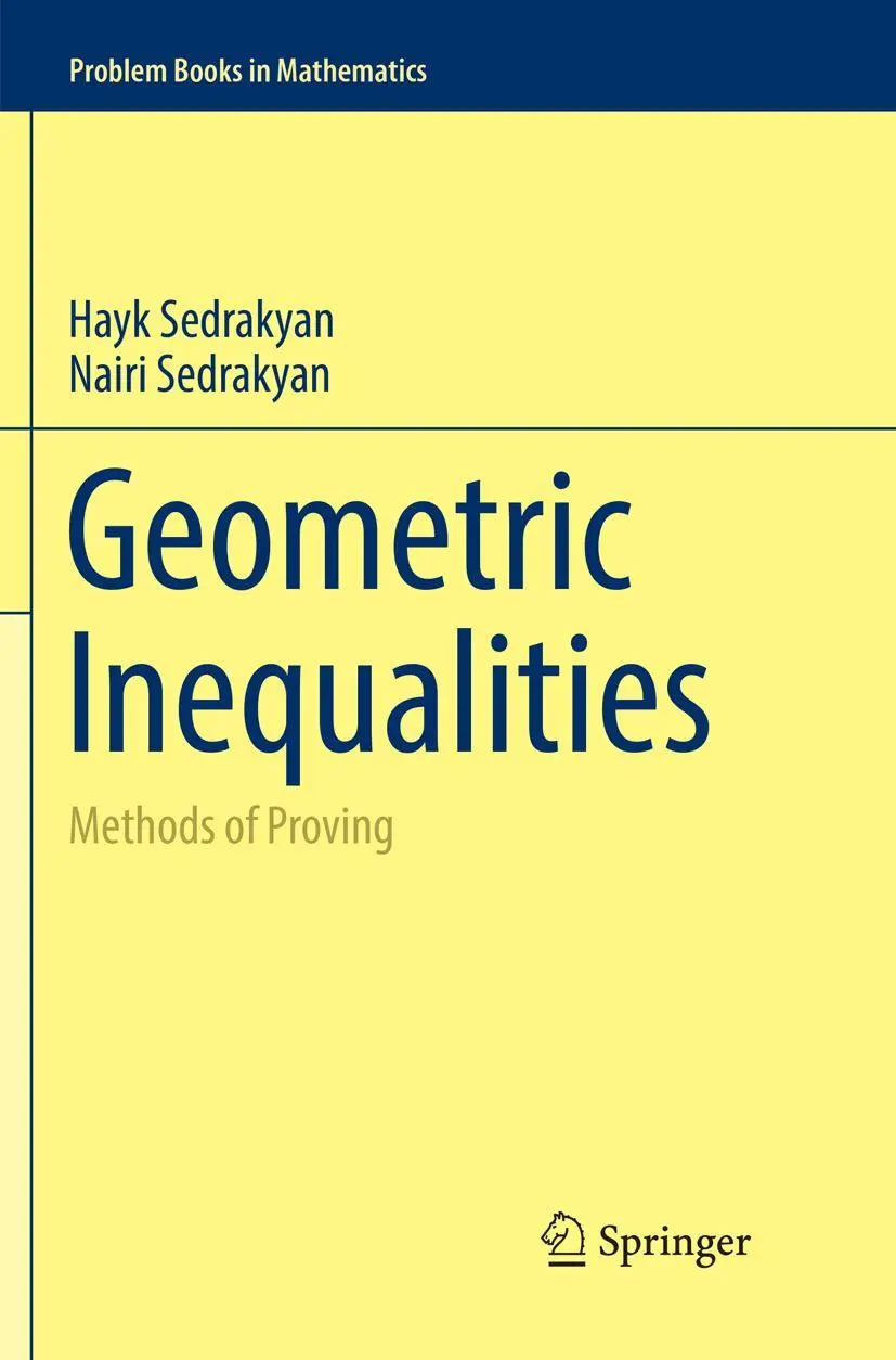 Cover: 9783319855615 | Geometric Inequalities | Methods of Proving | Nairi Sedrakyan (u. a.)