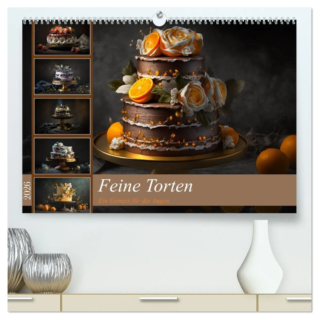 Cover: 9783457535615 | Feine Torten (hochwertiger Premium Wandkalender 2026 DIN A2 quer),...