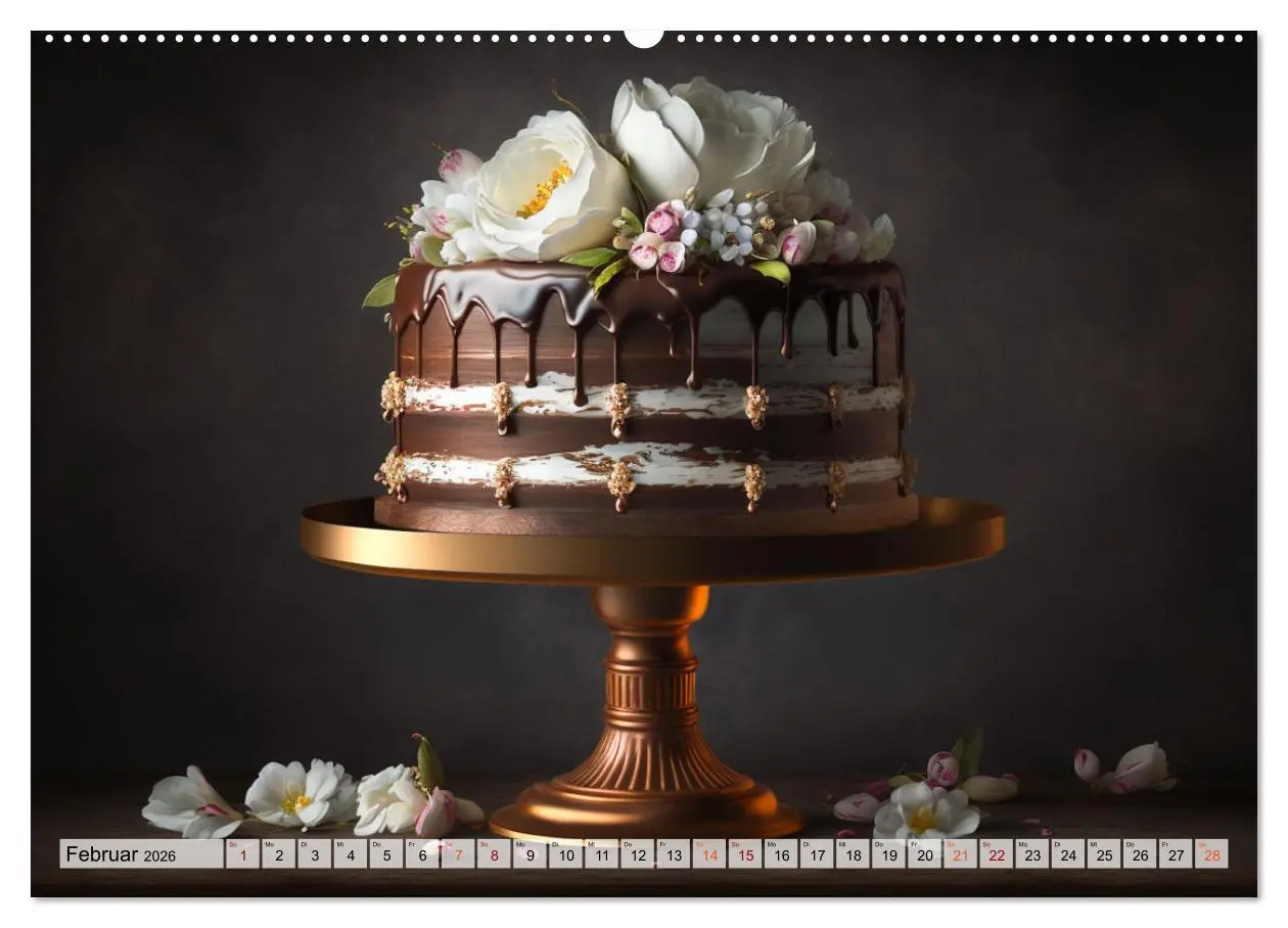 Bild: 9783457535615 | Feine Torten (hochwertiger Premium Wandkalender 2026 DIN A2 quer),...
