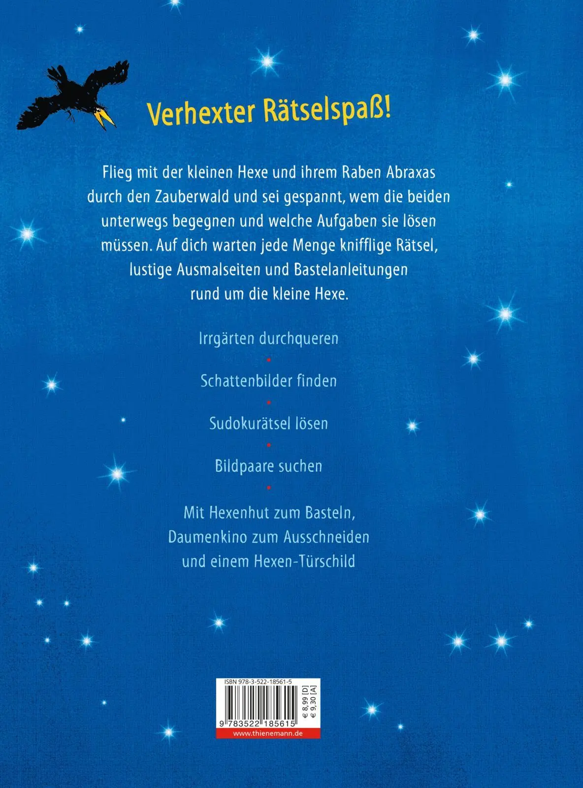 Rückseite: 9783522185615 | Die kleine Hexe | Mein großes Zauber-Rätsel-Buch | Otfried Preußler