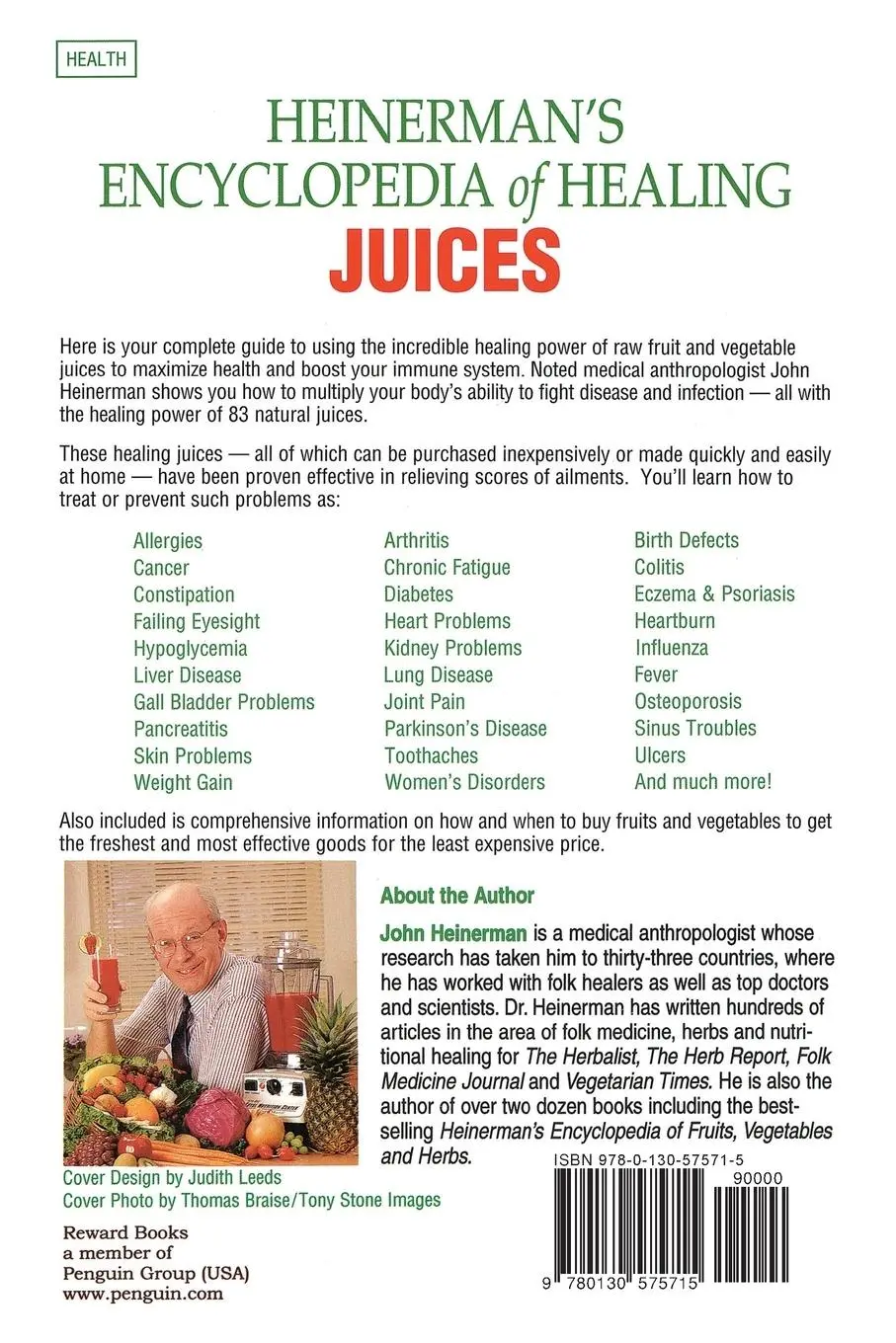 Rückseite: 9780130575715 | Heinerman's Encyclopedia of Healing Juices | John Heinerman | Buch