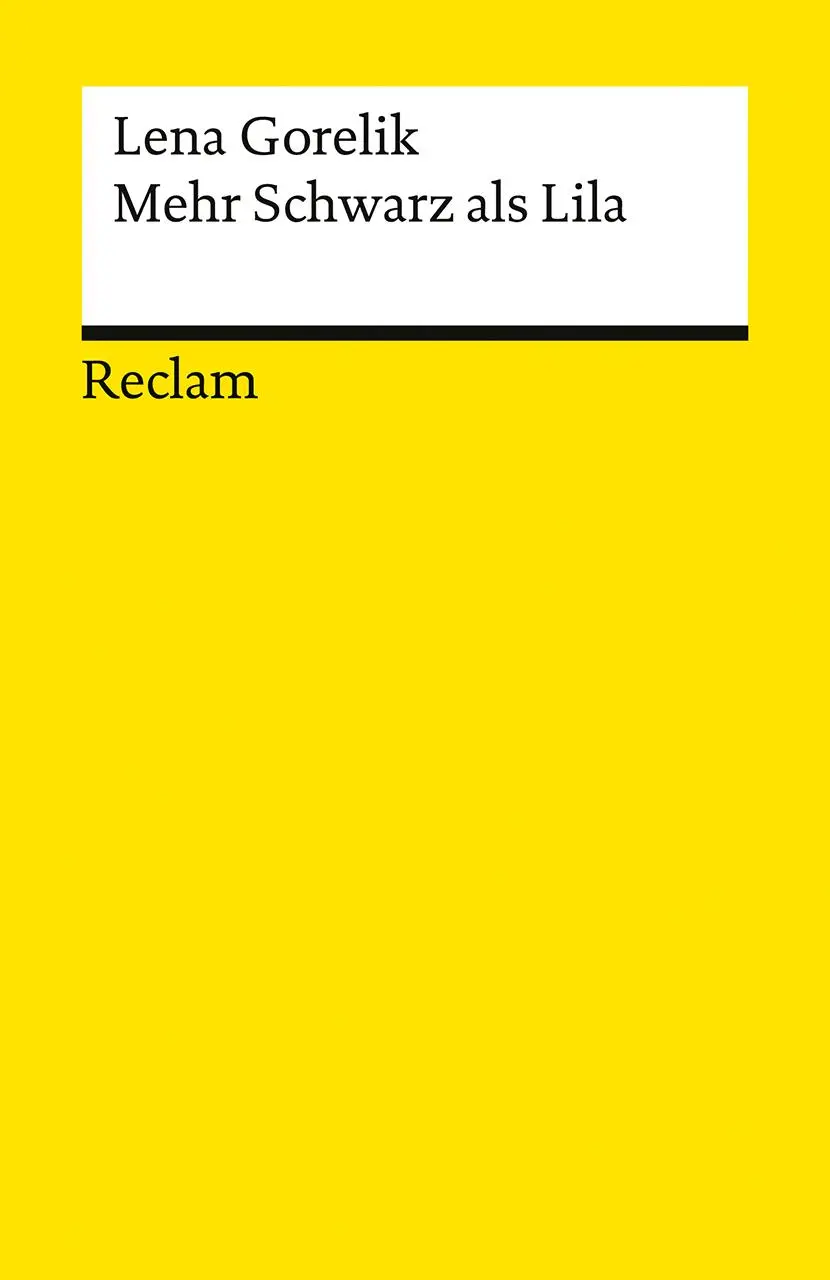 Cover: 9783150145715 | Mehr Schwarz als Lila. Roman | Lena Gorelik | Taschenbuch | 246 S.