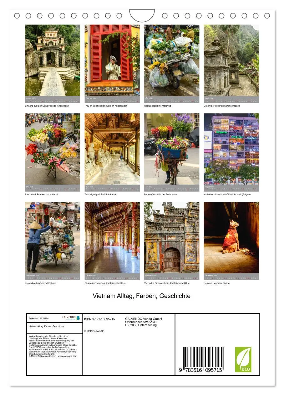 Bild: 9783516095715 | Vietnam Alltag, Farben, Geschichte (Wandkalender 2026 DIN A4 hoch),...