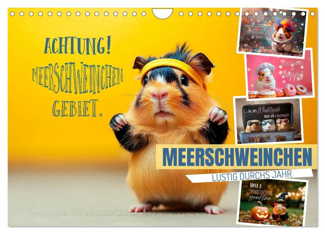 Cover: 9783516235715 | Meerschweinchen LUSTIG DURCHS JAHR (Wandkalender 2026 DIN A4 quer),...