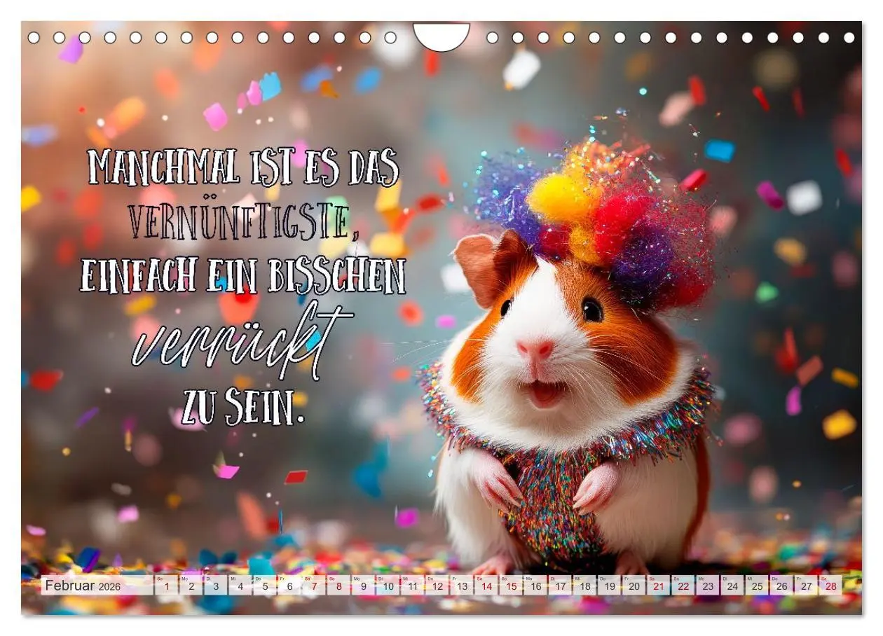 Bild: 9783516235715 | Meerschweinchen LUSTIG DURCHS JAHR (Wandkalender 2026 DIN A4 quer),...