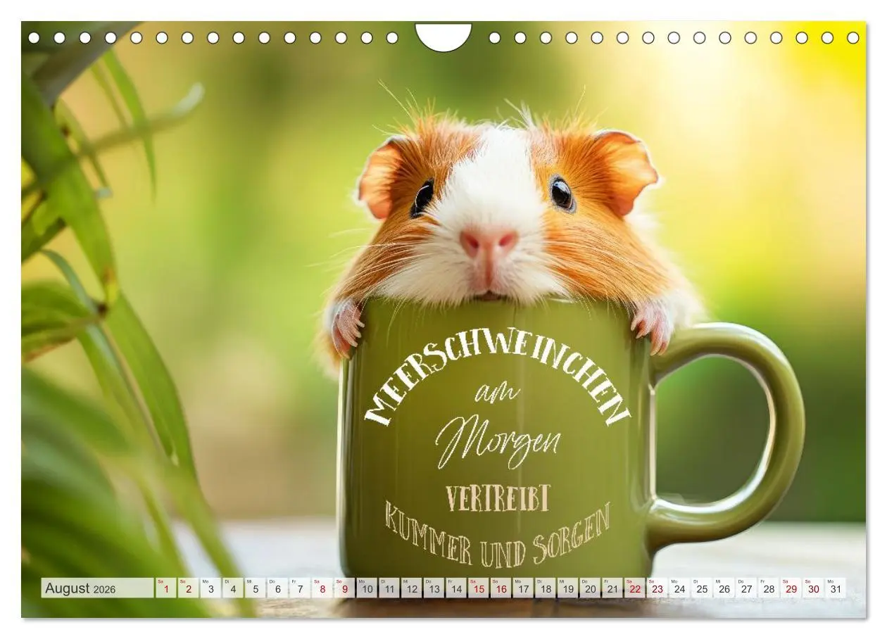 Bild: 9783516235715 | Meerschweinchen LUSTIG DURCHS JAHR (Wandkalender 2026 DIN A4 quer),...