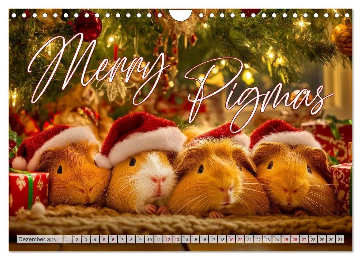 Bild: 9783516235715 | Meerschweinchen LUSTIG DURCHS JAHR (Wandkalender 2026 DIN A4 quer),...