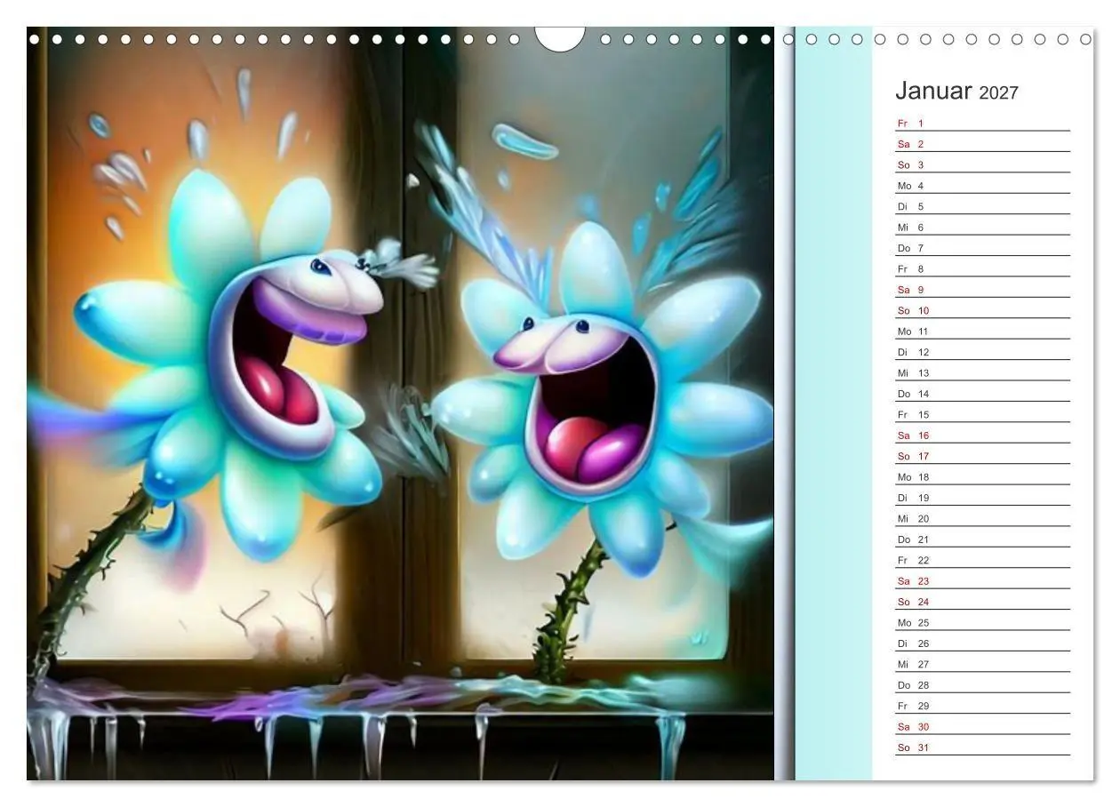 Bild: 9783569255715 | Crazy Blumen (Wandkalender 2027 DIN A3 quer), CALVENDO Monatskalender
