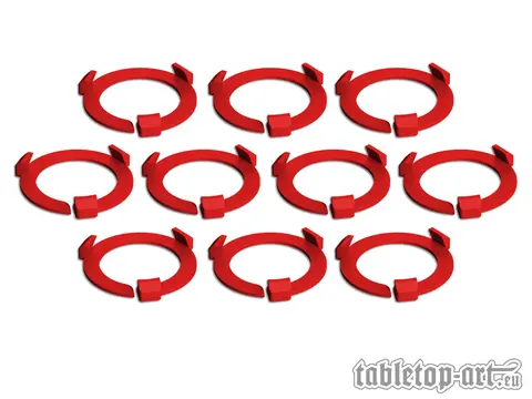 Cover: 704270725815 | Squad Marker - 32mm Red (10) | Tabletop-Art | EAN 704270725815