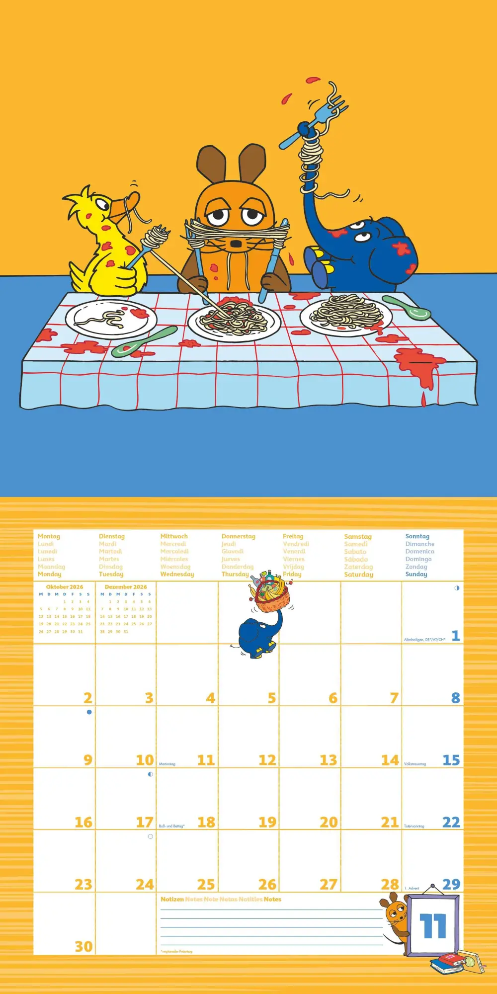 Bild: 4069095005815 | Die Maus 2026 - Broschürenkalender 30x30 cm (30x60 geöffnet) -...