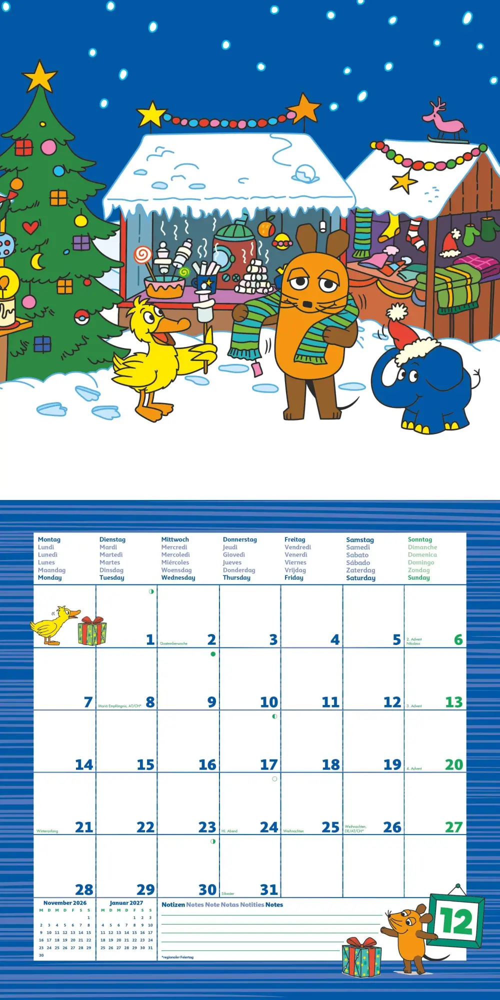 Bild: 4069095005815 | Die Maus 2026 - Broschürenkalender 30x30 cm (30x60 geöffnet) -...