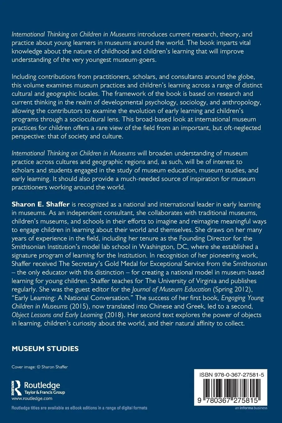 Rückseite: 9780367275815 | International Thinking on Children in Museums | Sharon E. Shaffer