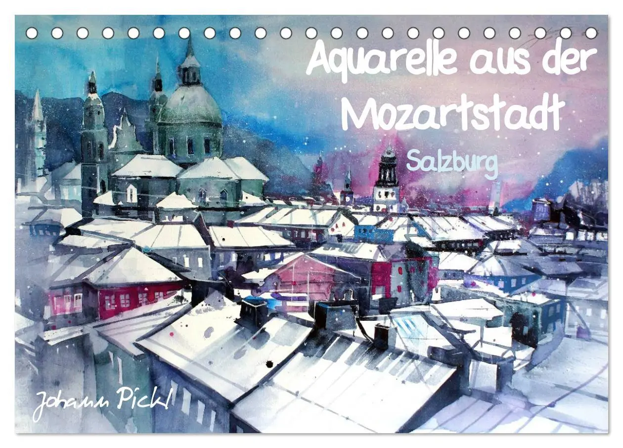 Cover: 9783516085815 | Aquarelle aus der Mozartstadt Salzburg (Tischkalender 2026 DIN A5...